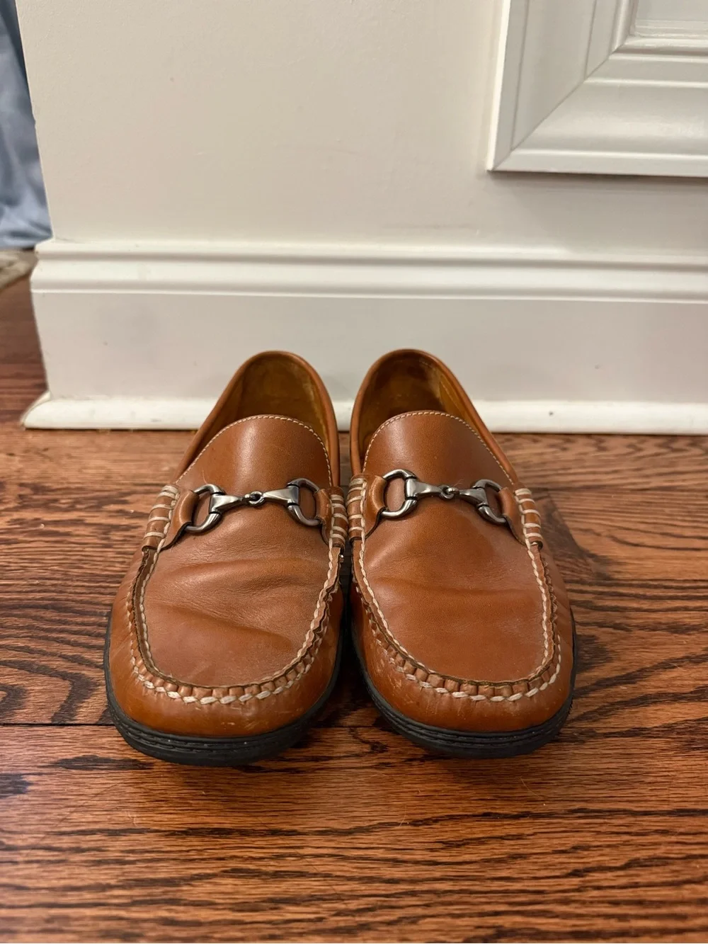 Peter Millar Leather Bit Loafers, size 9.5